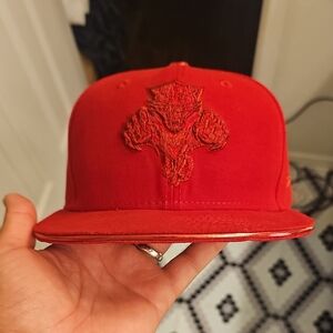 New Era Florida Panthers Special Edition Red Embroidered Men's Hat Size 7 1/4